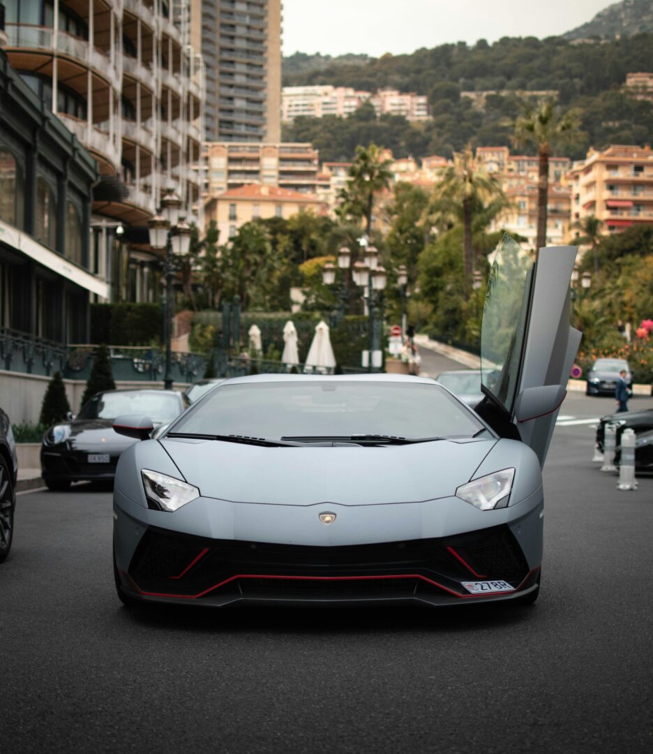 Rent Gray Lamborghini Aventador