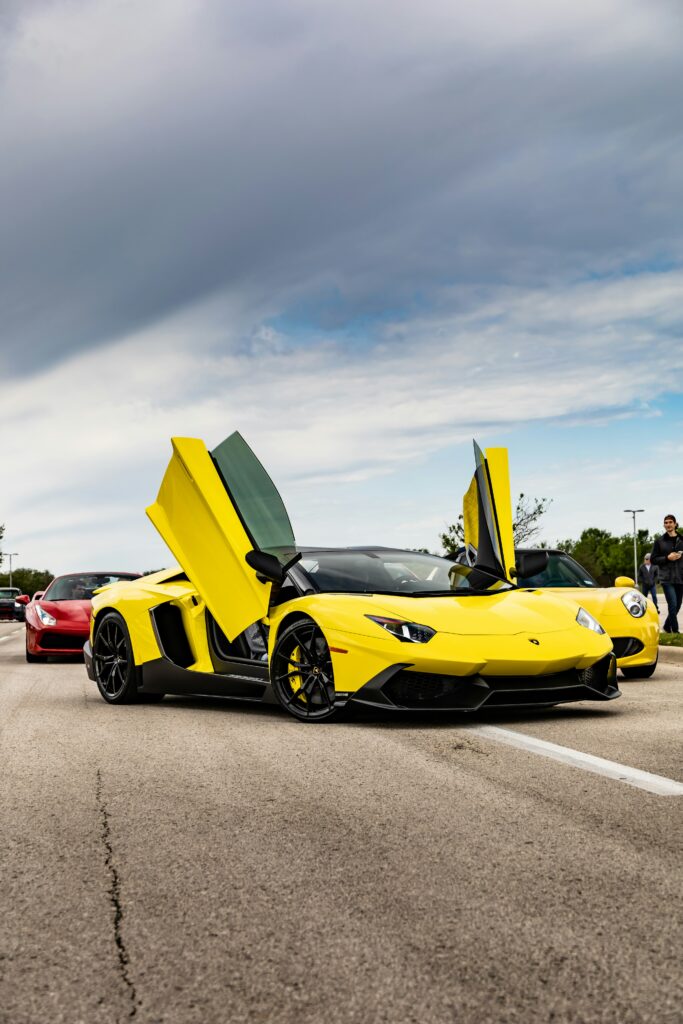 Yellow Lamborghini Aventador