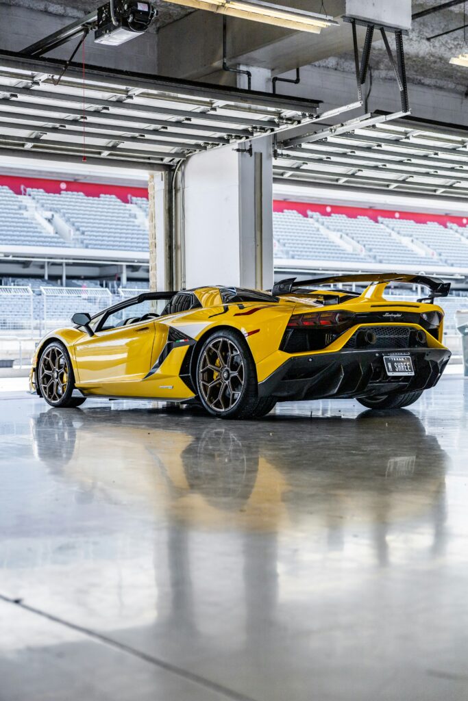 Yellow Lamborghini Aventador